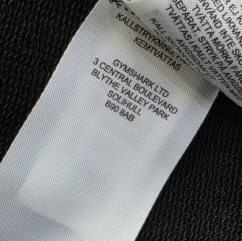 Gymshark black and white crop crew neck sweatshirt size M - Picture 11 of 12